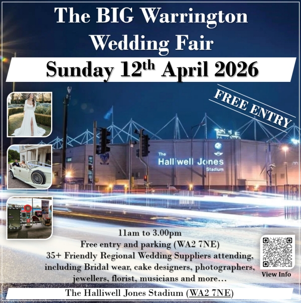 BIG Warrington Wedding Fair 12 April 2026