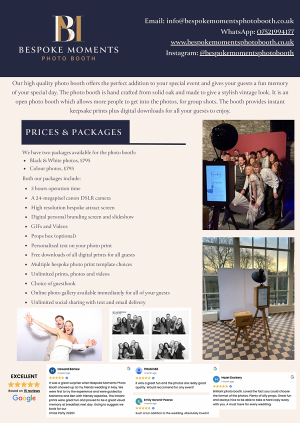 Bespoke Moments Photo Booth